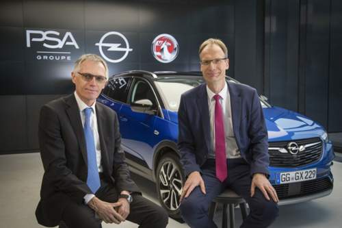 PSA-Chef Carlos Tavares und Opel-Chef Michael Lohscheller haben in Rüsselsheim den Zukunftsplan für Opel vorgestellt. SUV und neue Märkte sollen kurzfristig für Wachstum sorgen