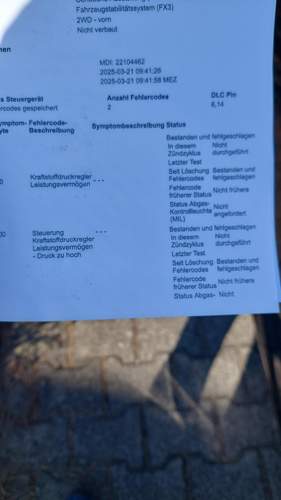Fehler von Opel auslesen lassen