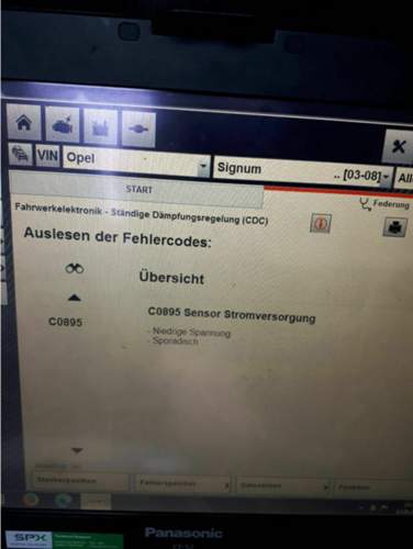 Opel Signum - Fehler C0895 Sensor Sp.