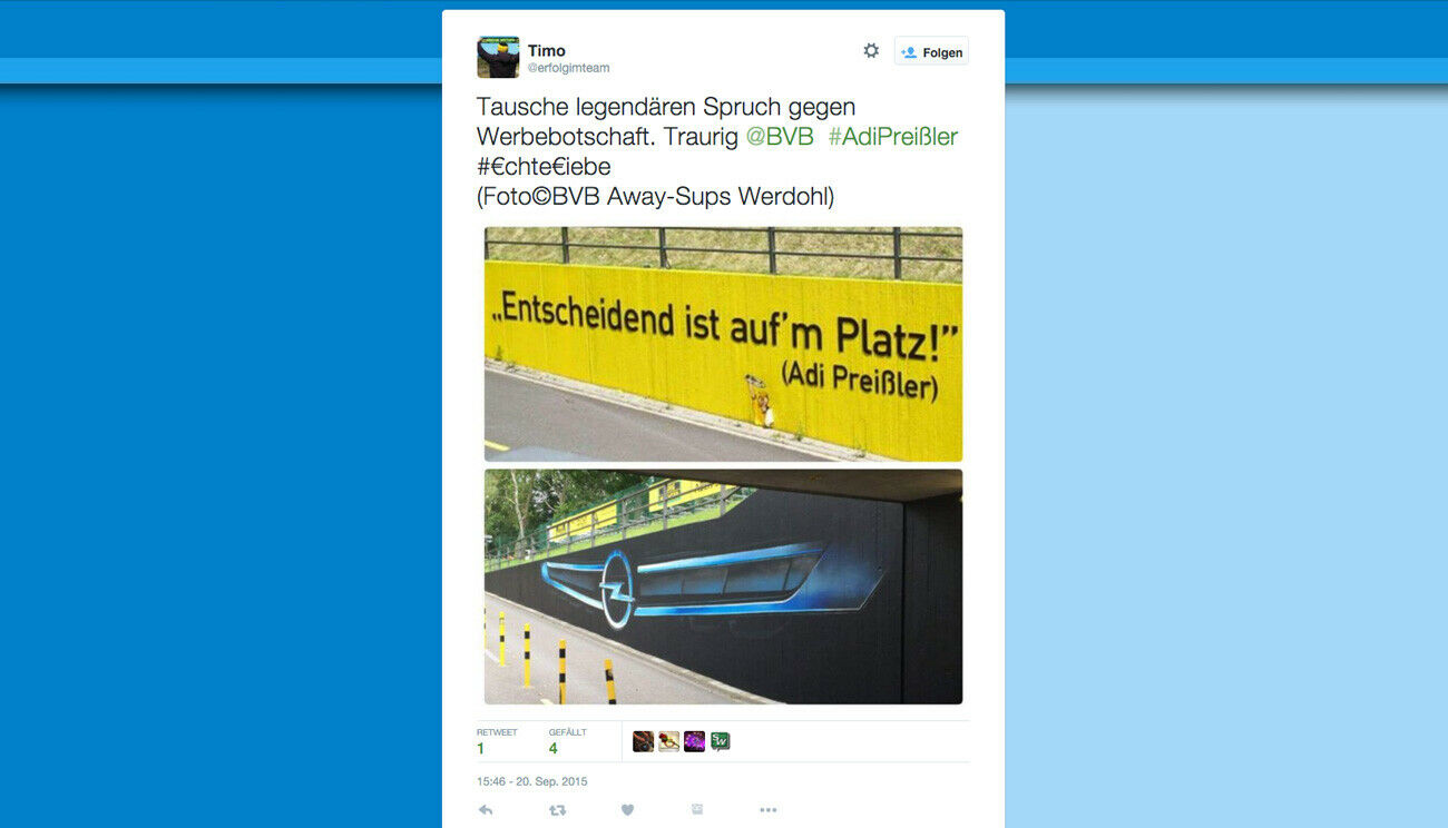 Der Vergleich: Das Zitat von Adi Preißler und die Opel-Werbung