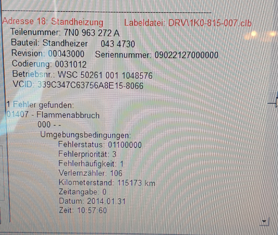 Originale Standheizung: Welcher Brenner? Fernbedienung nachrüsten möglich?