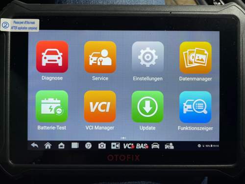 Otofix App Homebildschirm