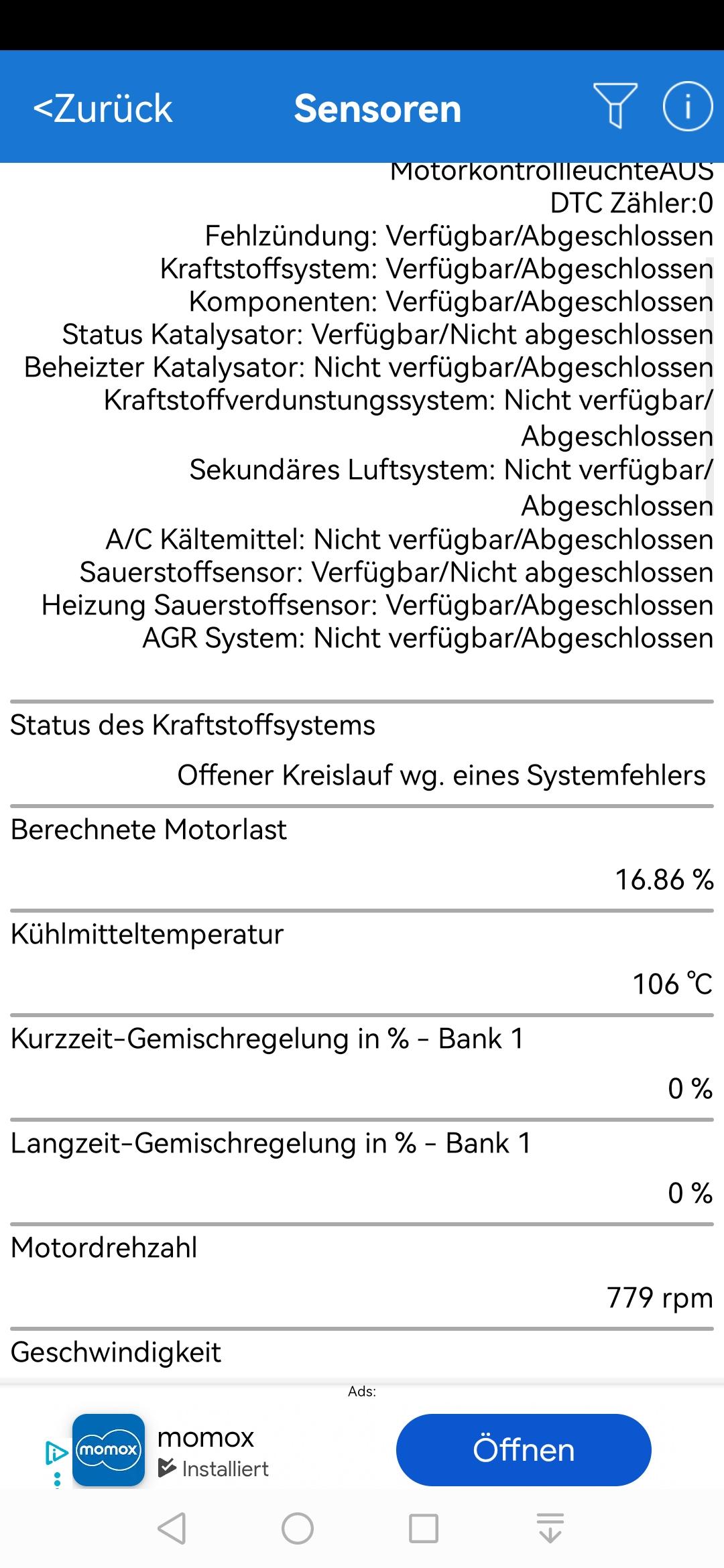 P0170 & P0130 Fehler - CO Gehalt 3.440 statt 0.20