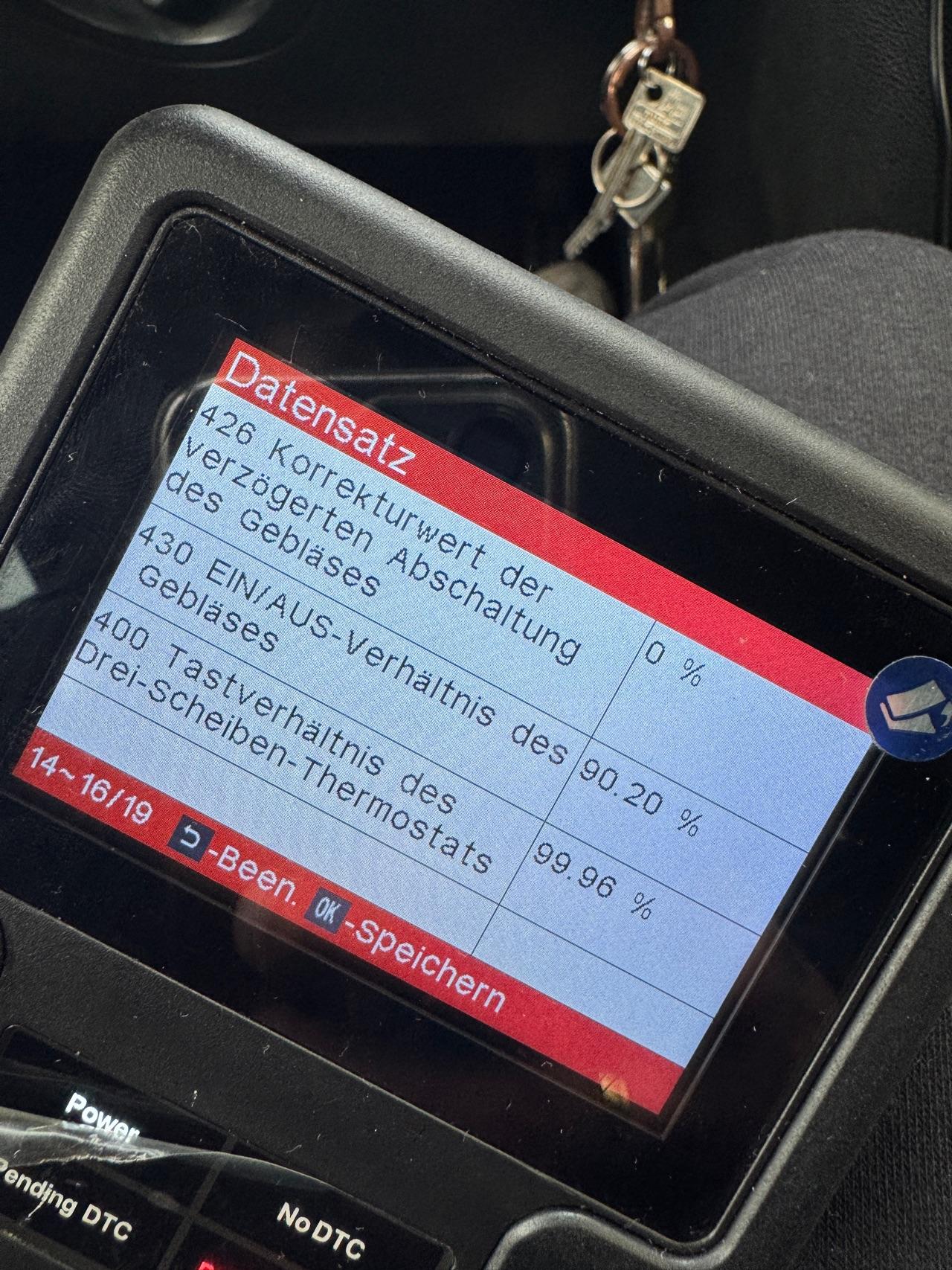 P0695 motorlüftung dreht voll auf Kaltstart