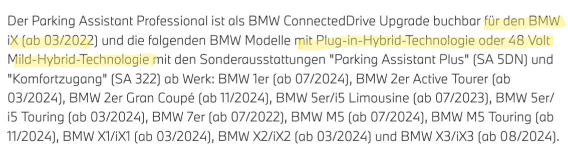 Parking Assistent Professionell für den M35i?