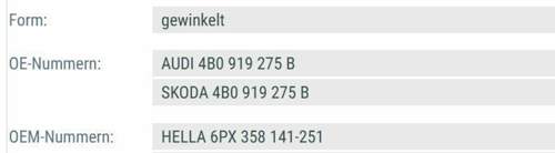 OEM Nummer