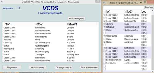 Audi B6 VCDS PDC