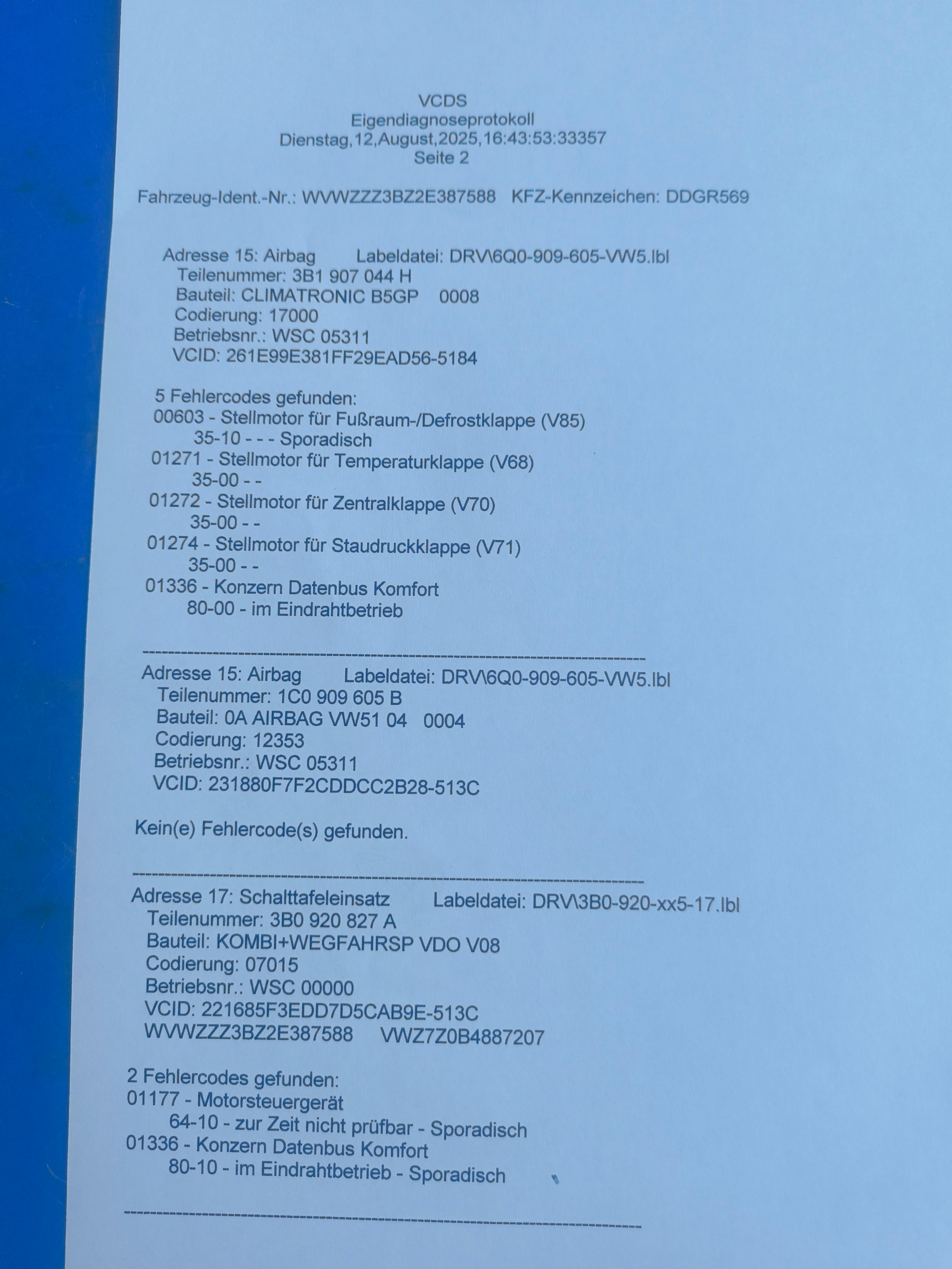 Passat 3BG Turbo Pfeiffen