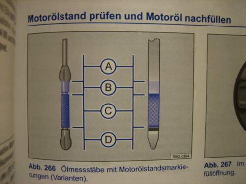 Ölstände Passat B8 lt. Betriebsanleitung