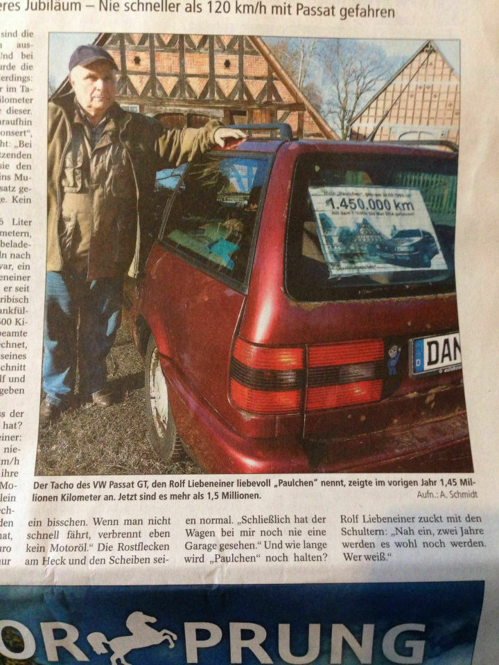 Passat auf dem Weg zur zweiten Million