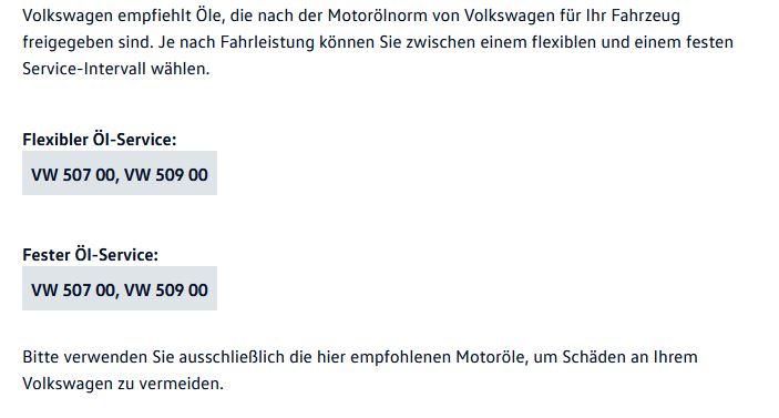 Passat B8 Facelift Bj. 2020 2.0 TDI welches Öl