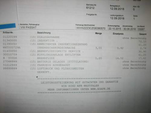 Inspektionskosten