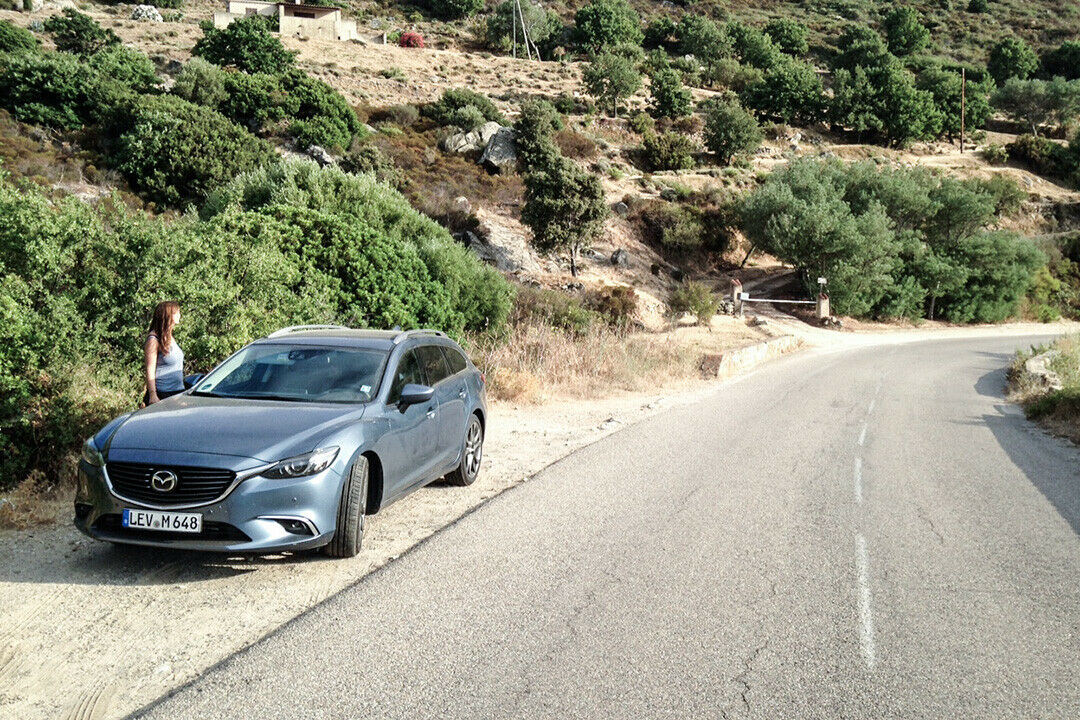 Der Mazda 6 Kombi auf der Reise in den Süden