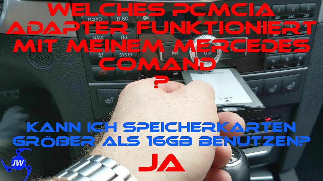 PCMCIA Adapter für Mercedes Comands mit 32gb / 64gb / 128gb betreiben