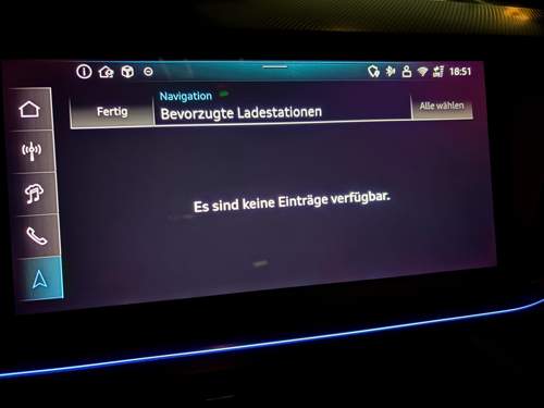 Bevorzugte Ladestationen ohne Inhalt