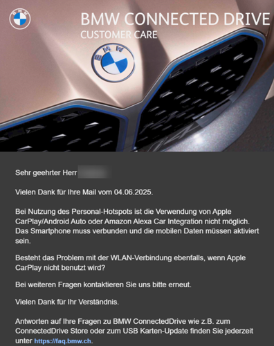 Feedback BMW