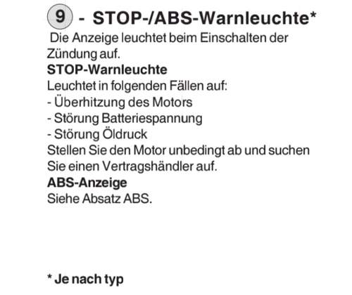 STOP Warnleuchte