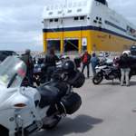 Gudrun und der Megaexpress 5 von Corsica Ferries auf dem Weg nach Toulon