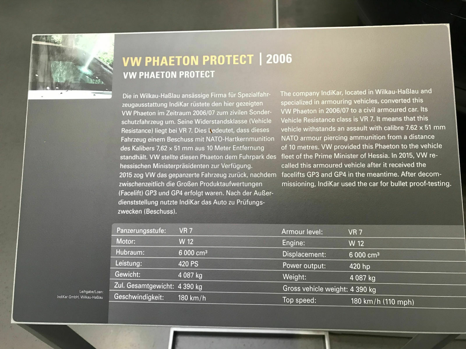 Phaeton gesichtet? Wann, wo?
