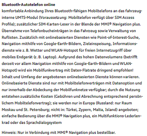 Audi-preisliste