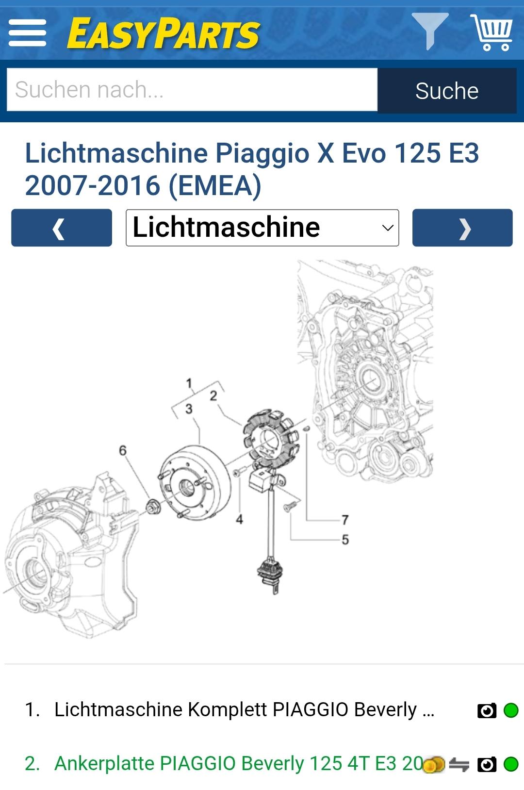 Piaggio X-Evo 125 P0336 Kurbelwellenpositionssensor falsches Signal