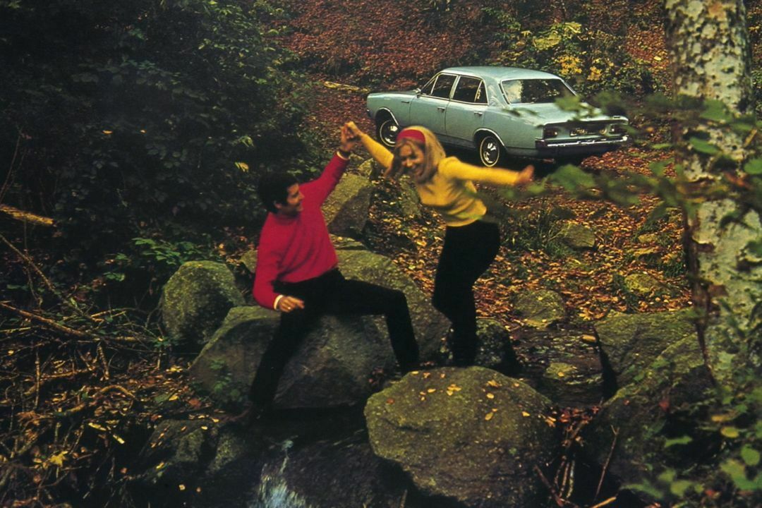 Ein Opel Rekord C, viertürig, von 1966