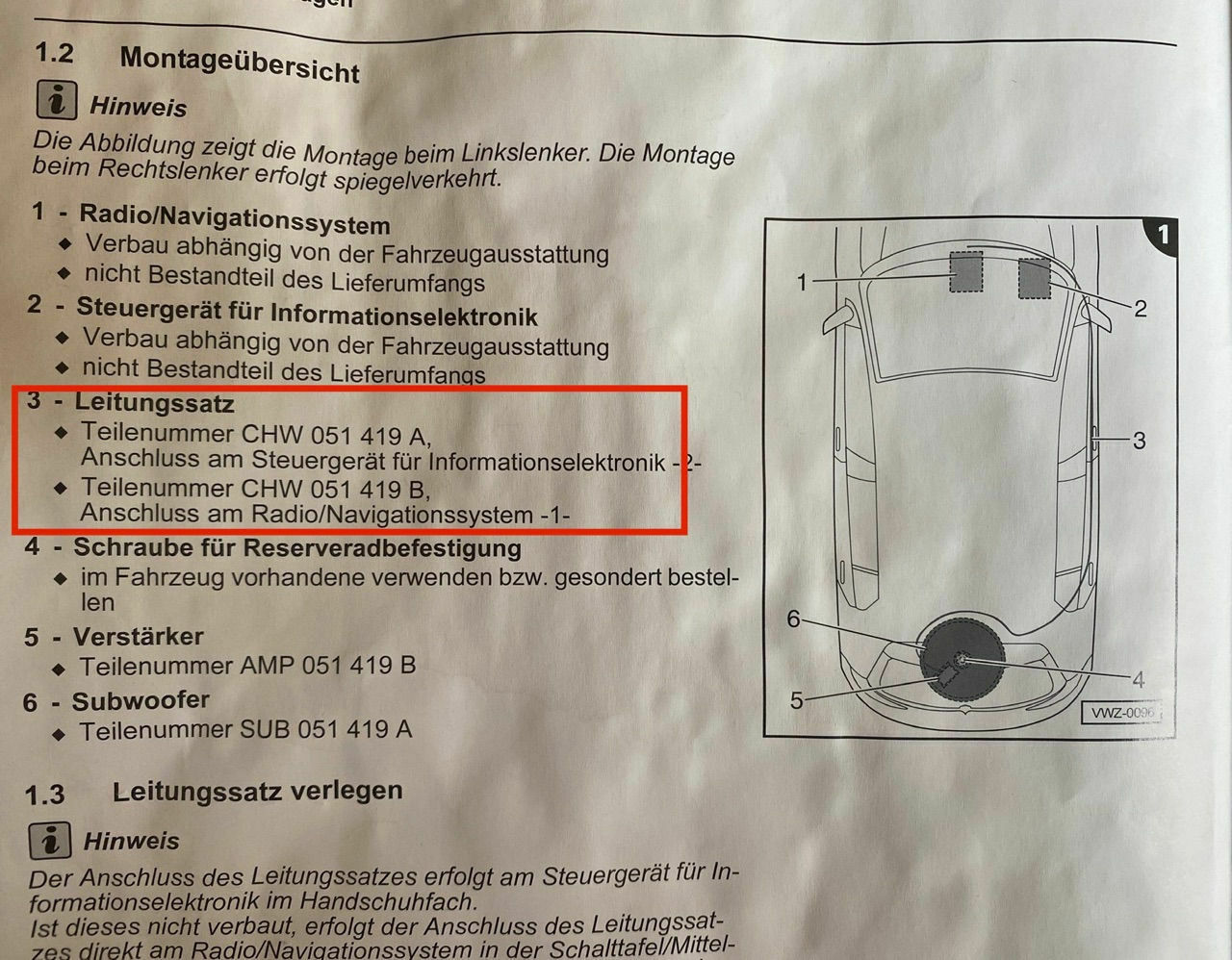 Plug & Play Soundsystem für Reserveradmulde