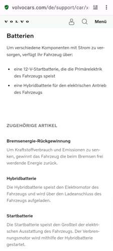 Volvo XC40 plug-in Batterien