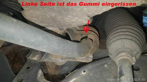 Eingerissenes Gummi