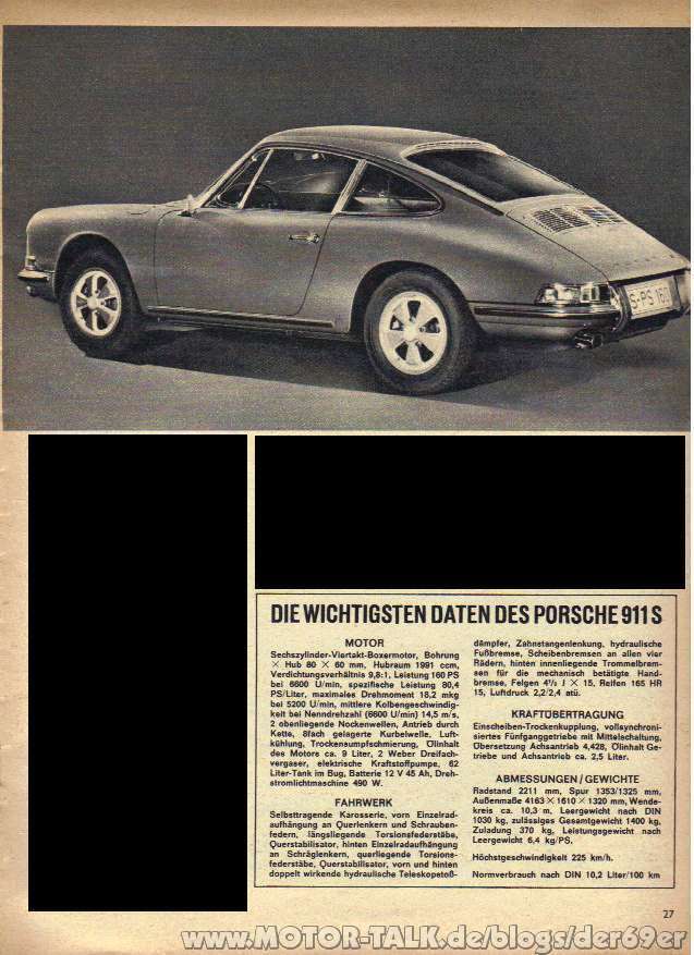 Porsche 911S "Das Optimum an Porsche"