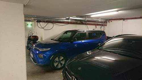 Nasenlader in Tiefgarage