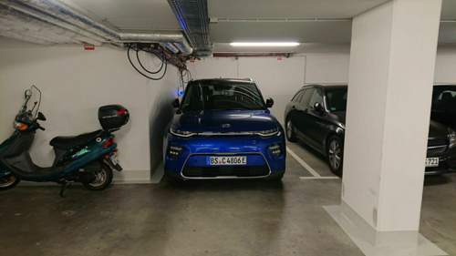Nasenlader in Tiefgarage