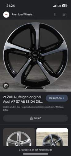 Was denkt ihr wuerden die einem s8 plus stehen? Kann mir irgendwie kein Bild machen vllt faehrt ja jmd die Felge Lg.jpg