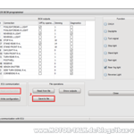 03. Im Dialog zur Parameteranpassung zuerst auf "Read Configuration" (1) klicken. Nachdem die Daten ausgelesen wurden per Klick auf "Save to file" (2) klicken.