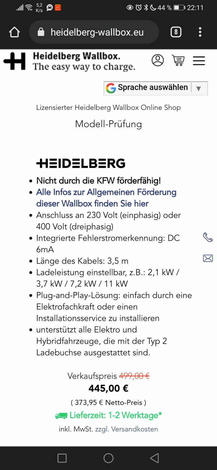 Preis einer Ladung?