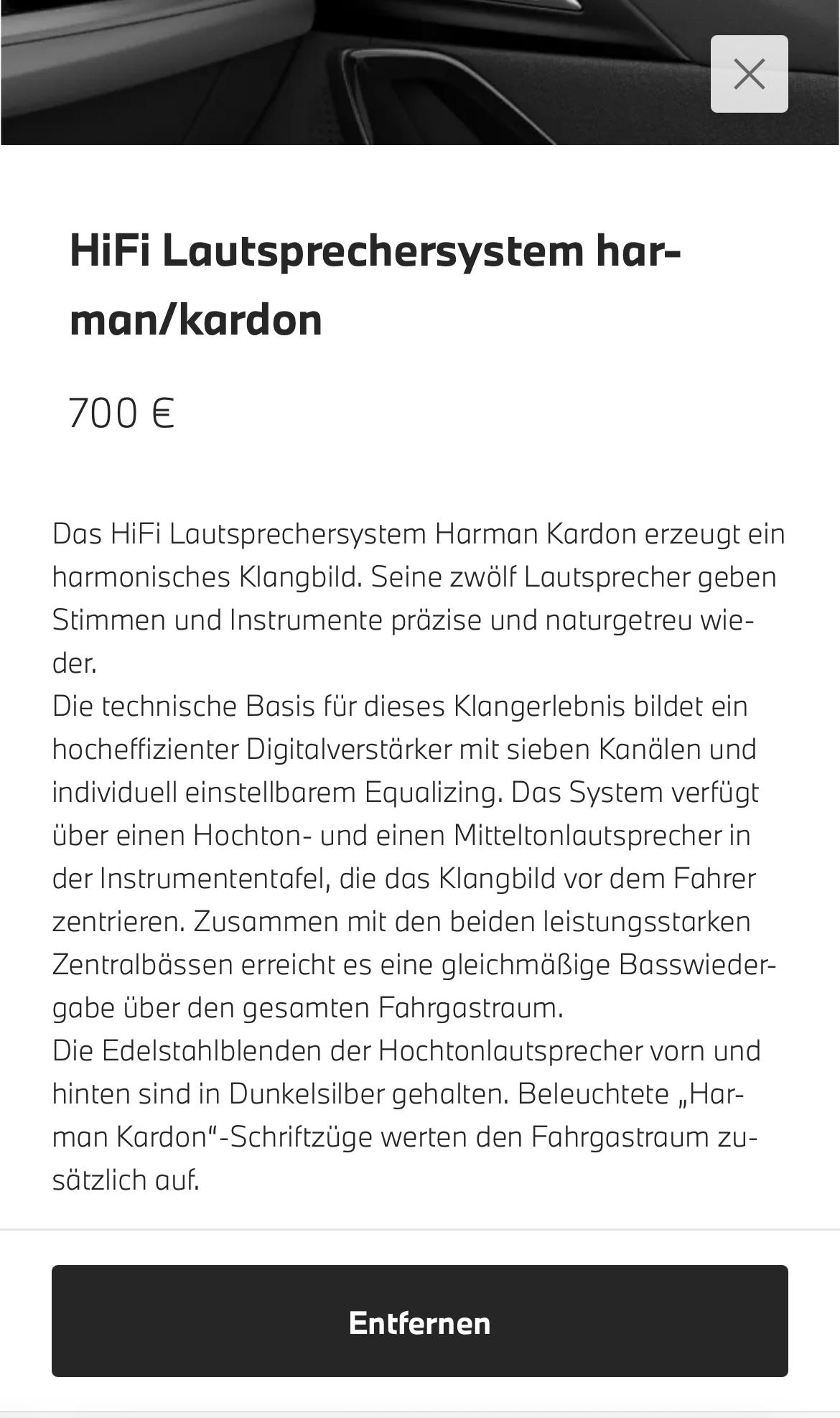 Preisänderungen im Konfigurator