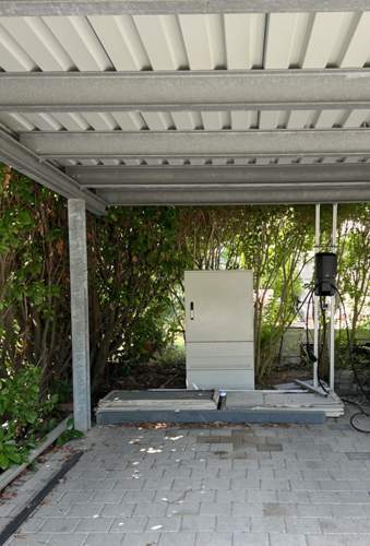 Outdoor-Hausanschluss mit Wallbox