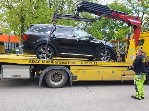 Sorento abgeschlept