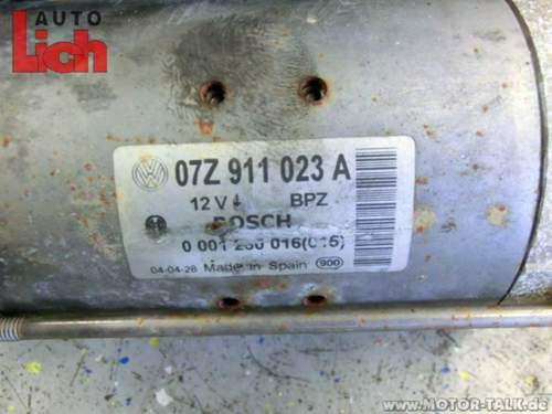 Anlasser-v10-tdi-typenschild