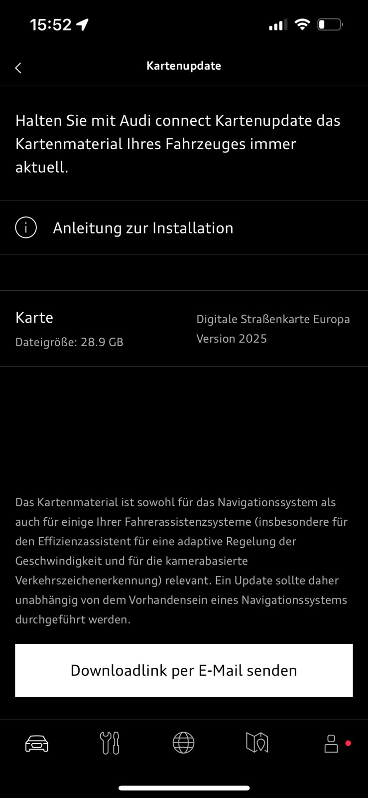 Probleme mit dem Navi, letzte Ziele und Adresse senden