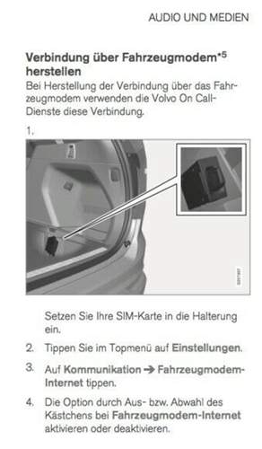Modem Volvo XC90 - VOC Daten