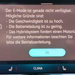 Kein E-Antrieb möglich trotz Akku 53% 18.08.2025