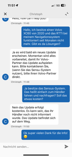 Volvo Support Anfrage RTTI