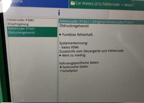 Fehlercode P15A1
