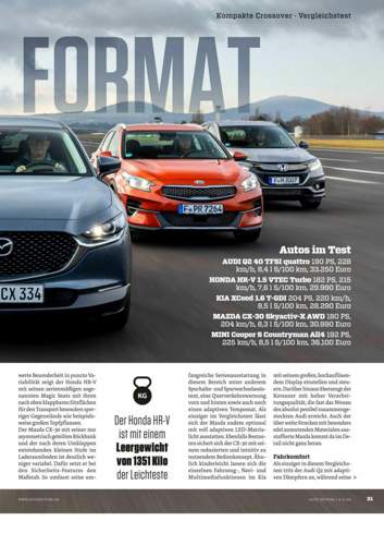 Auto-zeitung-vergleichstest