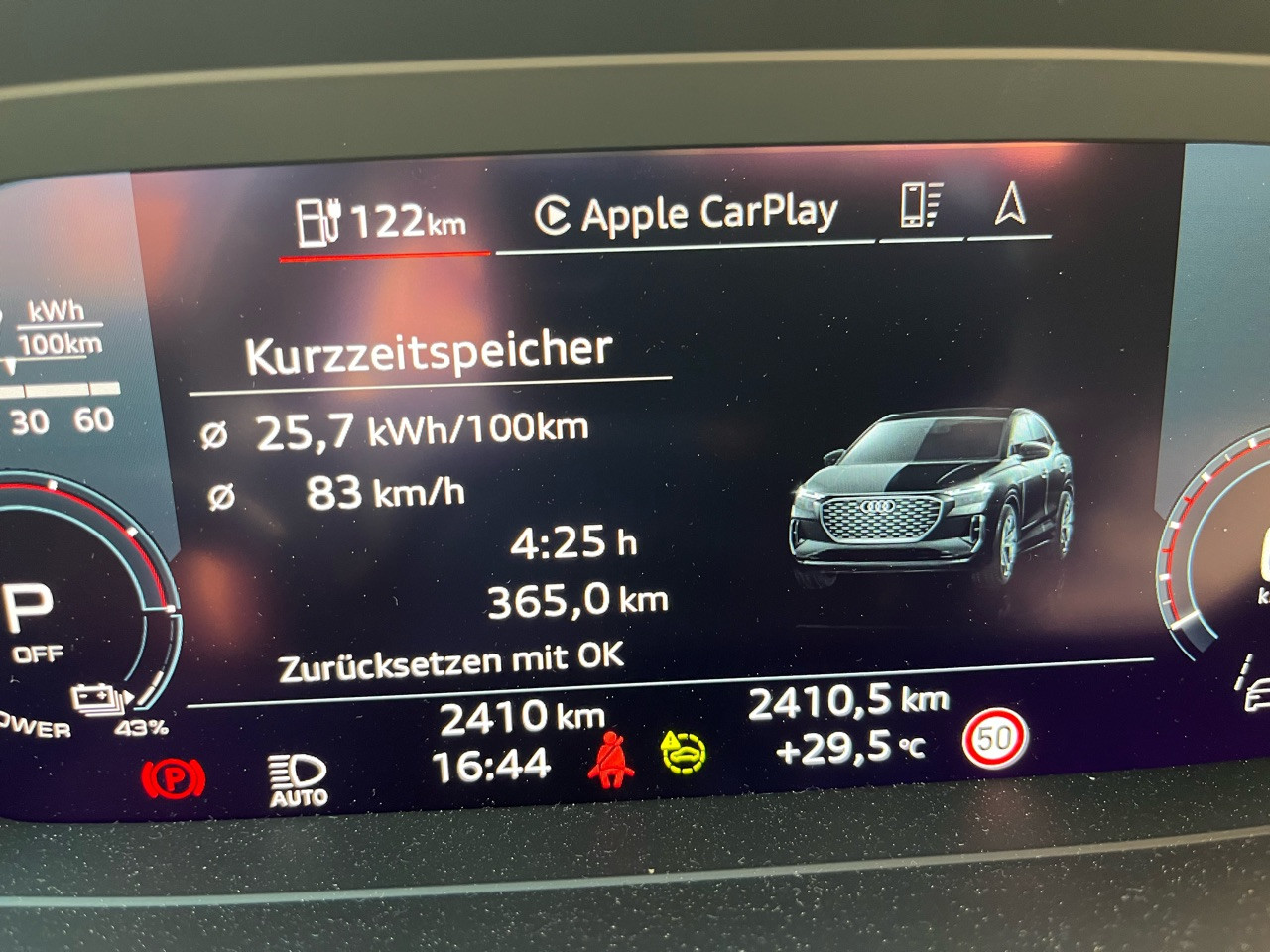 Q4 50: Sehr hoher Akkuverbrauch bei moderater Fahrweise (bis 50km)