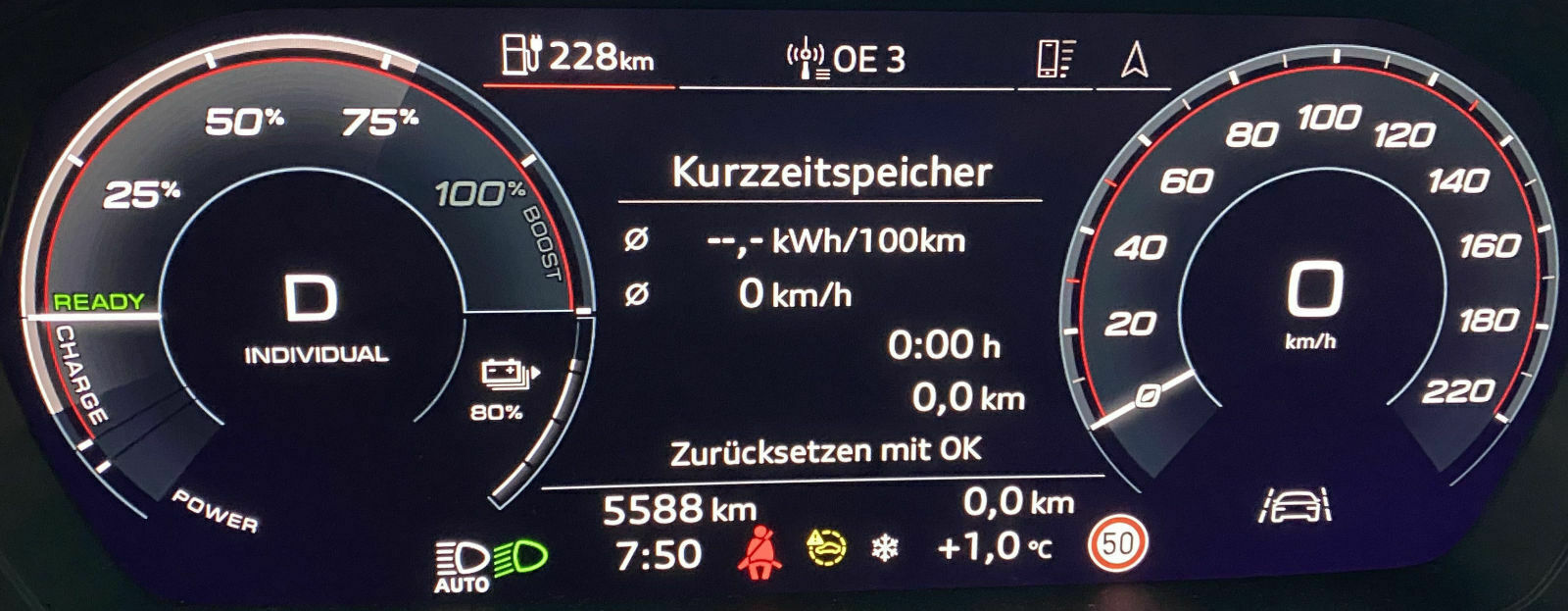 Q4 e-tron 50 - Systemleistung bei 80% SoC