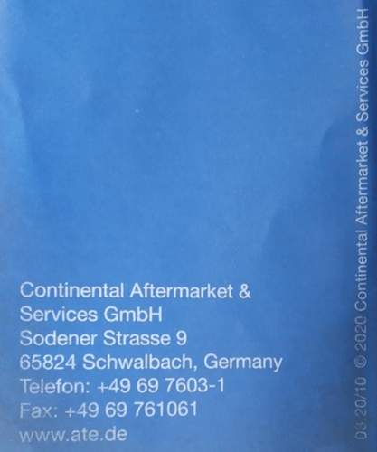 Beipackzettel Bremsscheiben