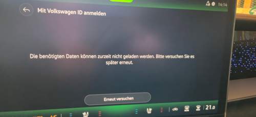 Bild von der Fehlermeldung
