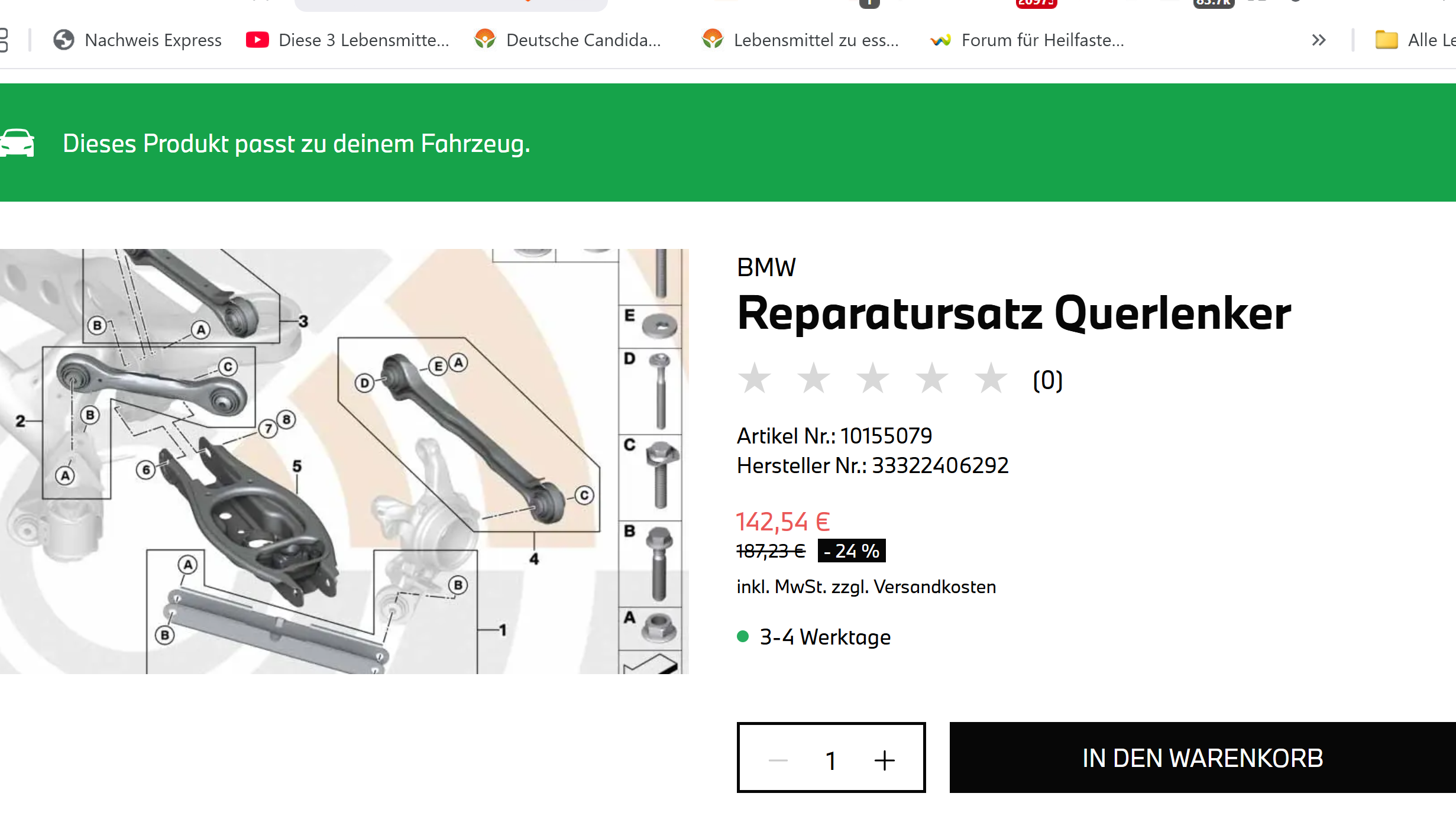 Querlenker hinten e91 bis 2009 dann andere Version.